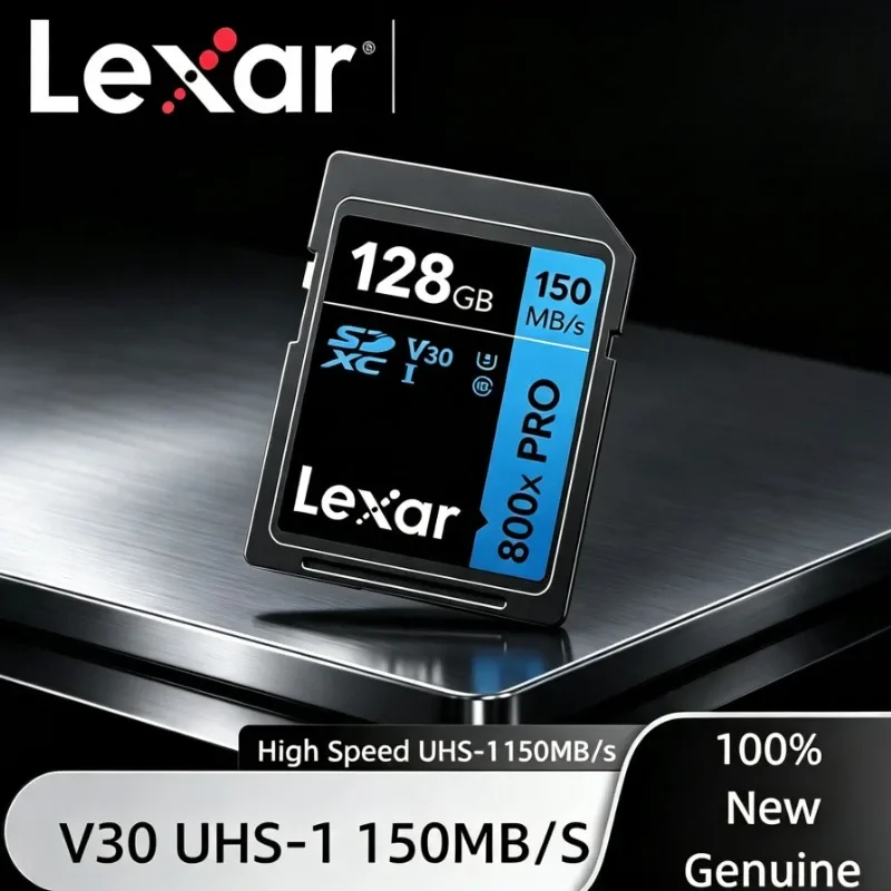 Lexar for Camera Original 64GB 128GB 256GB SD Card 800X Pro Memory Card Classe 10 3D 4K V30 Video High Speed UHS-I 150MB/s Card