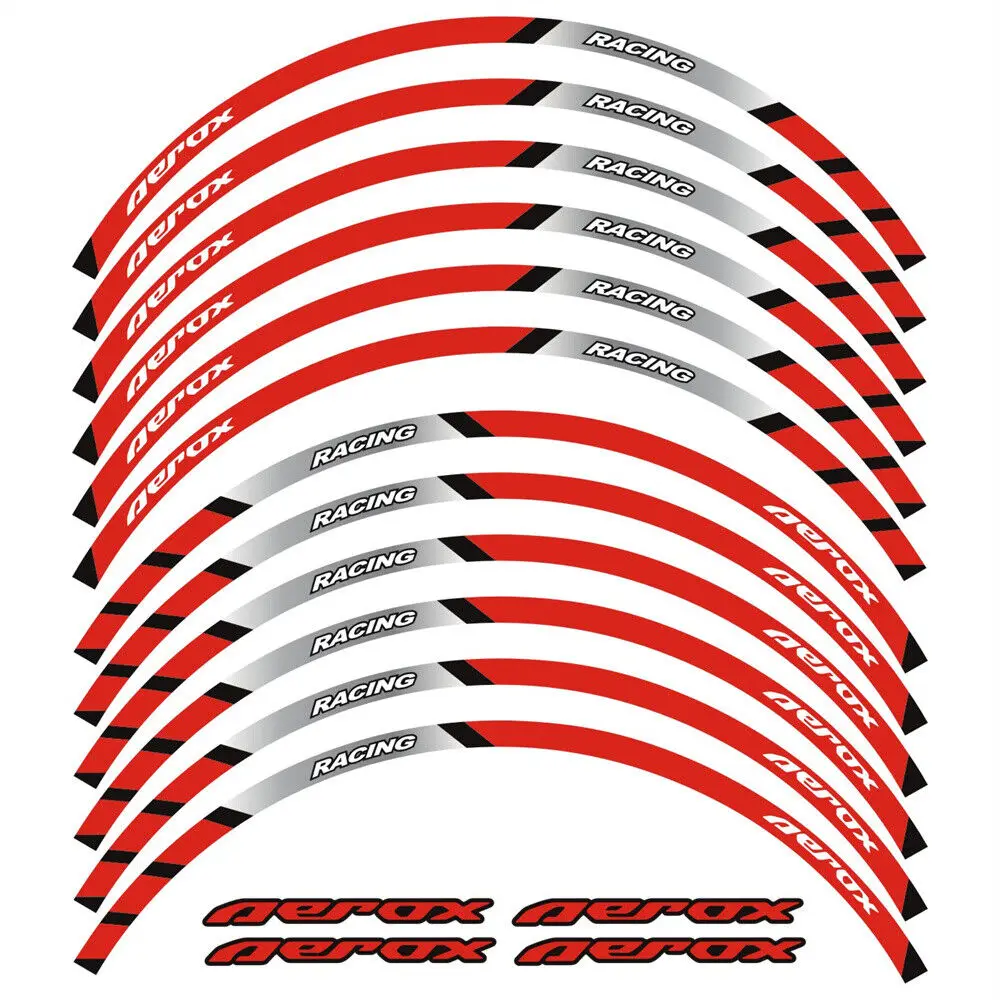 For YAMAHA NVX155 NVX 155 AEROX AEROX155 Motorcycle Accessories Stickers Wheel Hub Decals Rim Reflective Sticker Stripe Tape Set