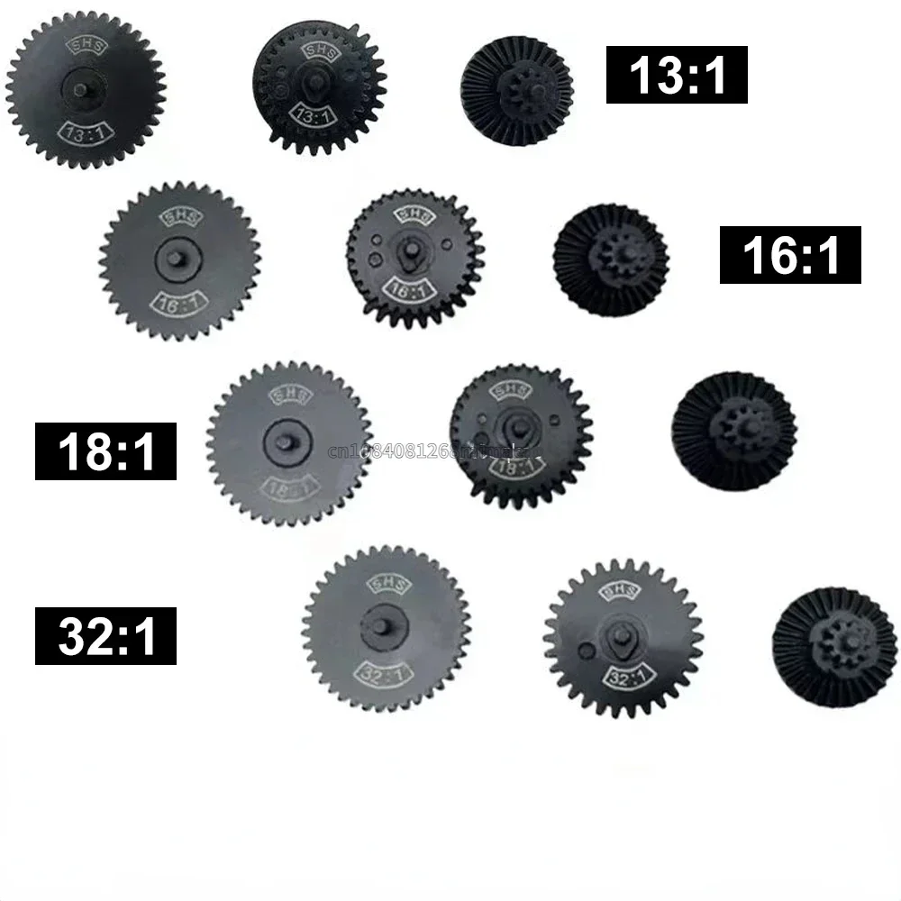 SHS CNC Steel High Speed & Torque Gear Set for Ver.2/3 AEG Airsoft Gearbox SR25 R85 7# 12:1 13:1 16:1 18:1 32:1 100:200 100:300