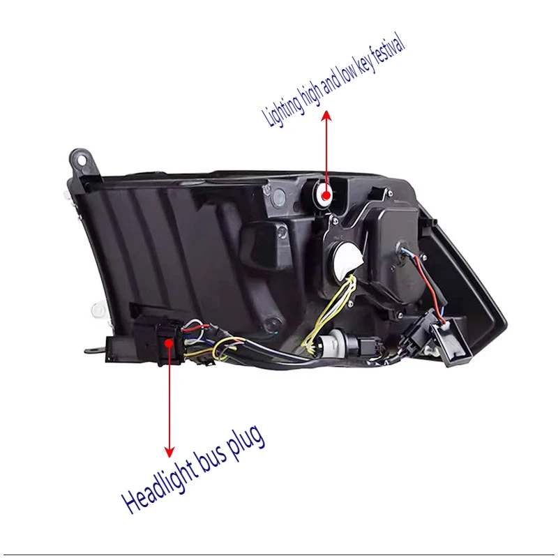

Автомобильные светодиодные фары для Dodge RAM 1500 2500 3500 2008-2019, светодиодные фары, светодиодные фары, 3 проектора, автомобильные аксессуары