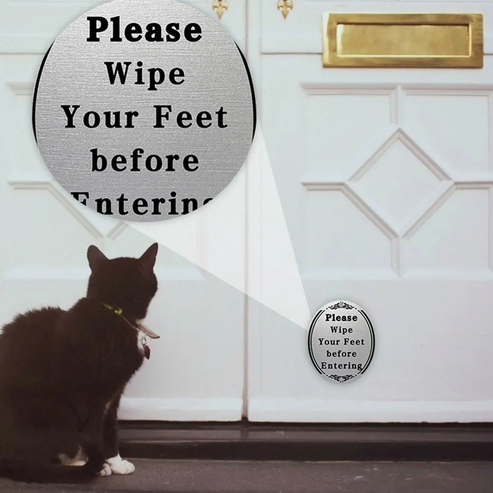 

2pcs Waterproof Oil-Resistant Stickers Self-Adhesive Bathroom Wall Decals For Home Office Indoor Door Sign Floor Sticker