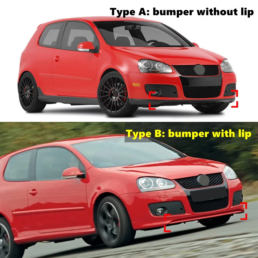 Front Bumper Lip Spoiler Splitter Diffuser Body Kit Tuning Canard Lip Protector Cover For VW Golf 5 Golf MK5 GTI Jetta MK5 GLI