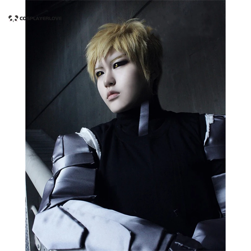 Punch Man Genos Gorro corto amarillo para cosplay Halloween Carnaval