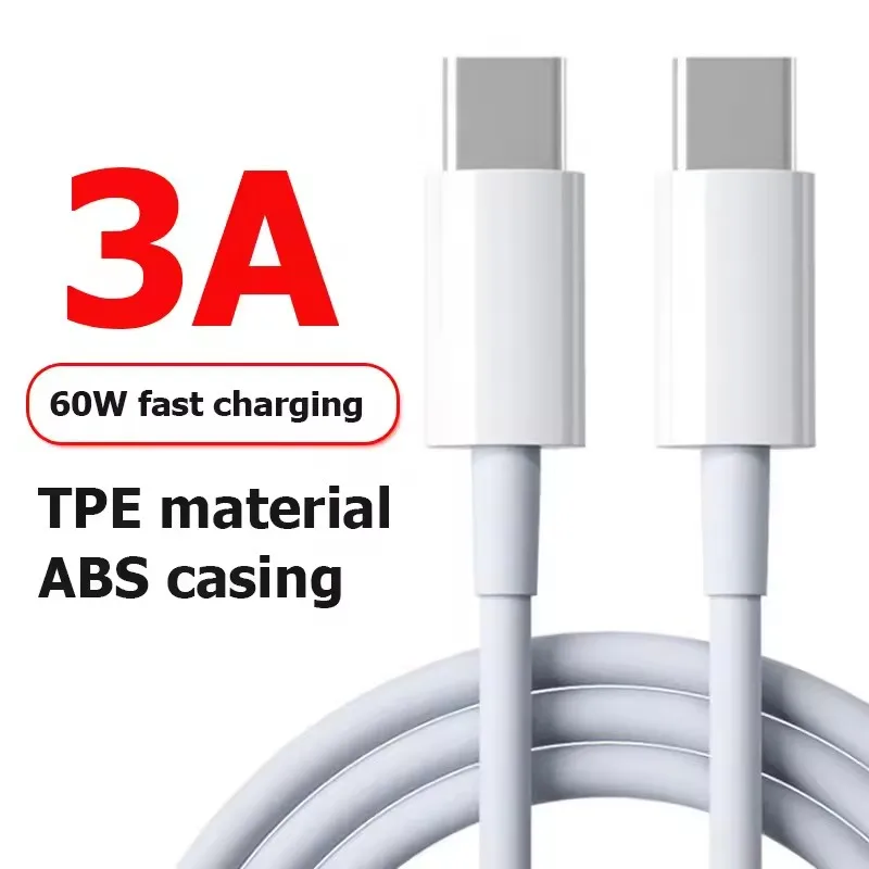 20w 30w 60w 100w 3A 5A usb-c to usb c cable mobile phone type c PD fast charging data cables