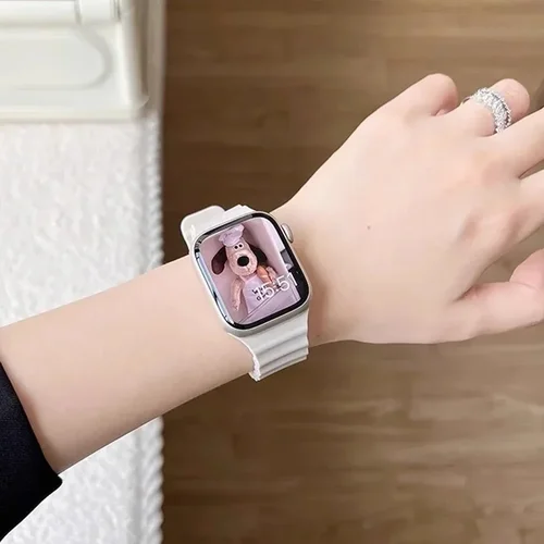 Imagen 2 del producto Correa oceánica para Apple Watch Ultra 2 Band 49mm 9 8 7 45mm 41mm pulsera de silicona iWatch 6 5 4 3 SE 44mm 40mm 42mm