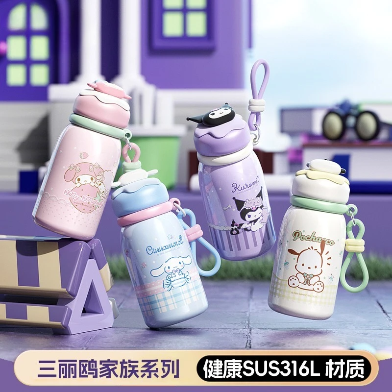 

Sanrio Characters Melody Kuromi 316 Stainless Steel Insulated Water Bottle Cute Cartoon Kids Students Portable Thermos Flask