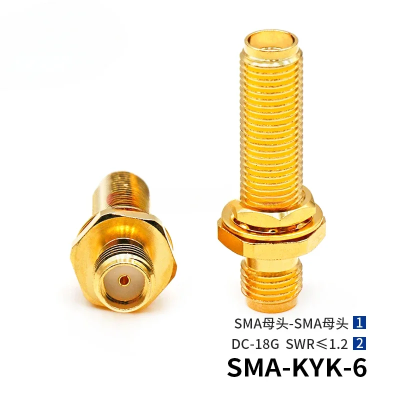 High Frequency Adapter SMA-KYK-6 Extended Dual Mother Through Wall DC-18G