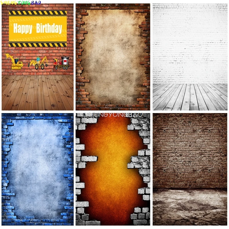 

Vintage Brick Wall Grungy Photography Backdrops Prop Old Room Subject Product Baby Child Portrait Photo Studio Background VG-01