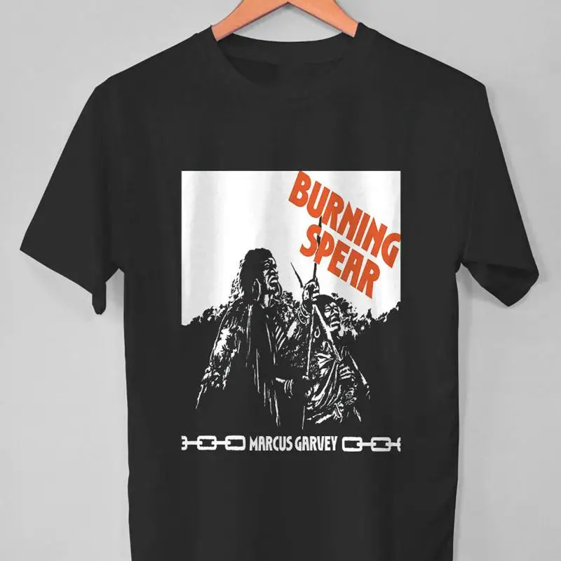 Vtg Burning Spears Marcus Garvey T Shirt Black S 2Xl Bt030