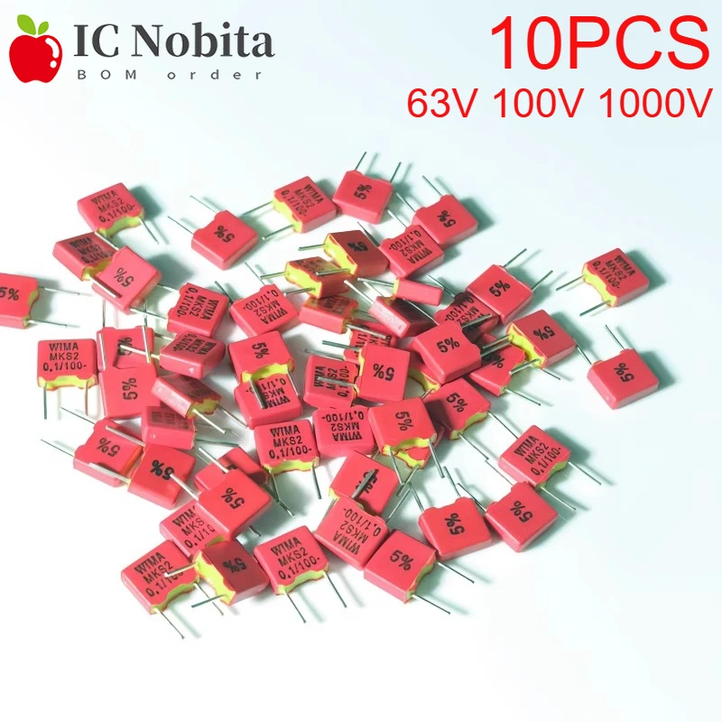 

10 шт. пленочный конденсатор WIMA 5% 104 101 102 224 105 0,1 мкФ 100 пФ 1000 пФ 0,22 мкФ 1 мкФ 100 В 63 В 1000 В - MKP/MKT Hi-Fi аудио конденсаторы