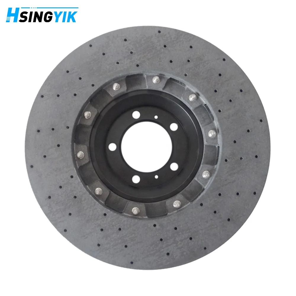 HSINGYIK Racing Sport Car Front Carbon Fiber Ceramic Brake Disc Rotor for Porsche Panamera 4 Turbo S OE 97035140732 410MM