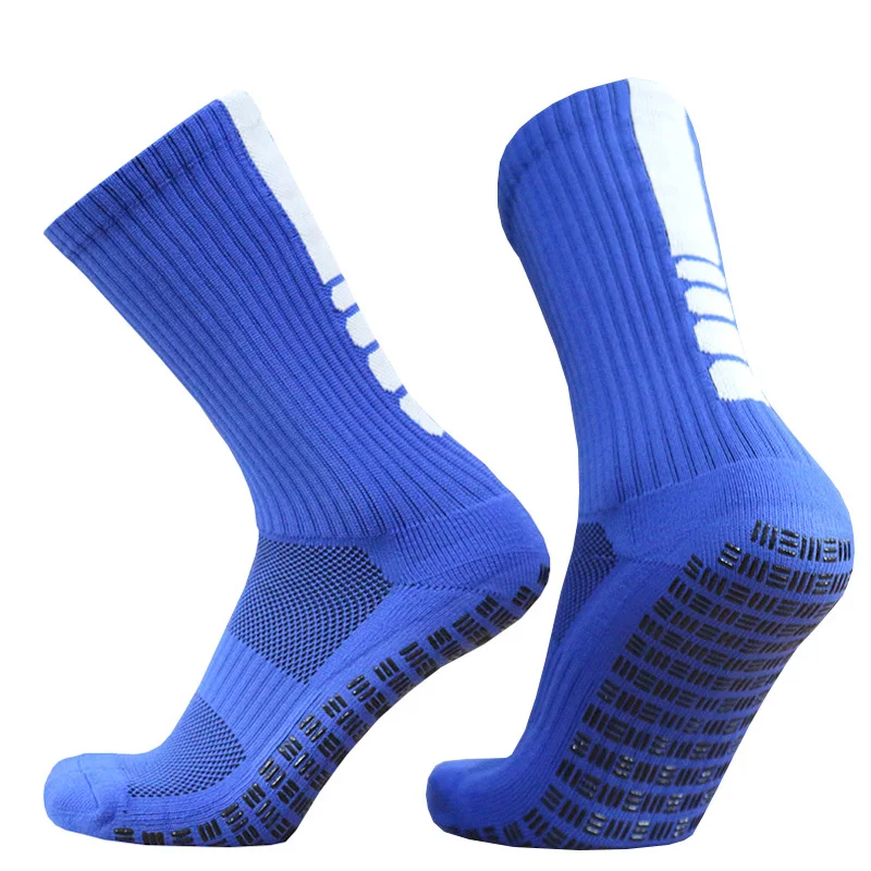 Chaussettes de football en silicone coordonnantes pour hommes et femmes, chaussettes de football respirantes, sports de plein air, entraînement, nouveau degré