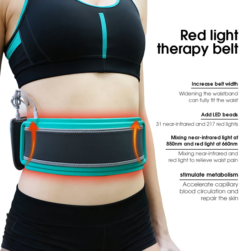 

New Portable Laser Red Light Temperature Tropical Waist and Abdomen Can Use Massage Belt at the Same Time