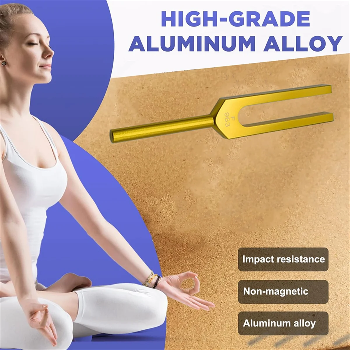 New F 963HZ Tuning Fork Set, Tuning Fork for Healing Chakra, Sound Therapy, Keep Body, Mind and Spirit in Perfect Harmony