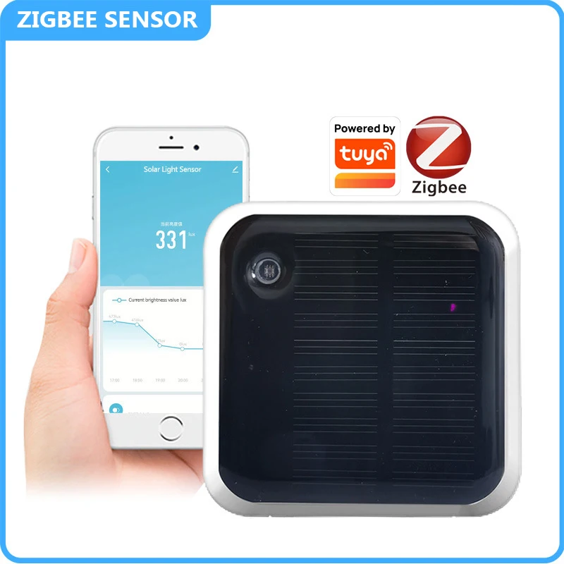 

Solar Light Sensor Tuya Zigbee IP65 Waterproof Outdoor Brightness Detector With Real Time Luminance Monitoring