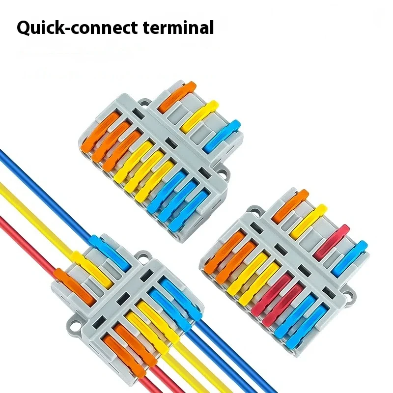 Three in Nine Out Quick Connect Terminals with Detachable Connectors Can Fixed & Docked with Push on Tube Light Buckles