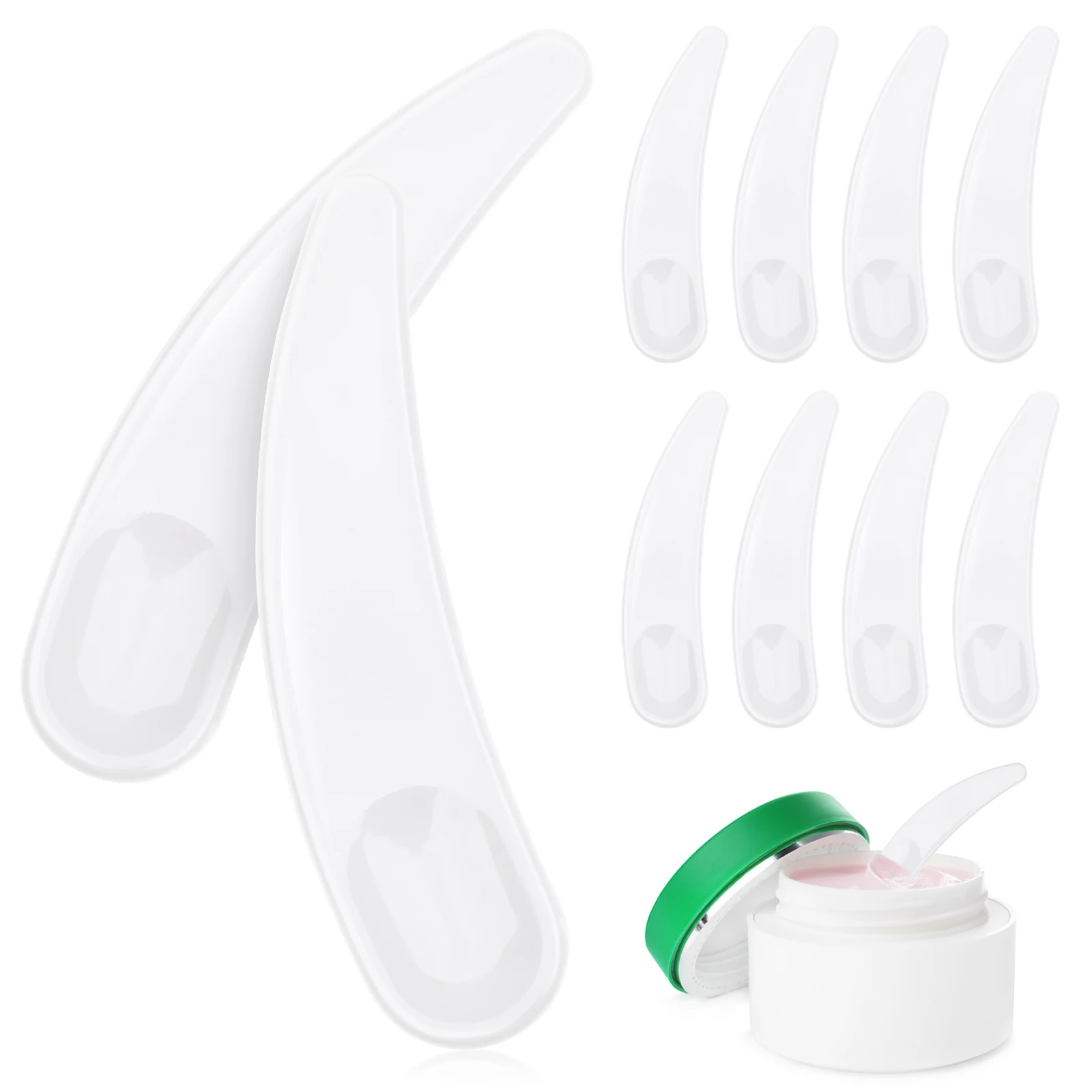 Outils de soins de la peau, spatule de maquillage, outil auxiliaire, cuillère à crème pour le visage, 50 pièces