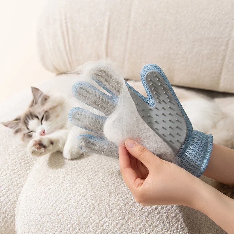 Pet Beauty Gloves Cat Hair Removal Brush Pet Shower Massage Comb Two-in-one Multifunctional Gloves Pet Supplies