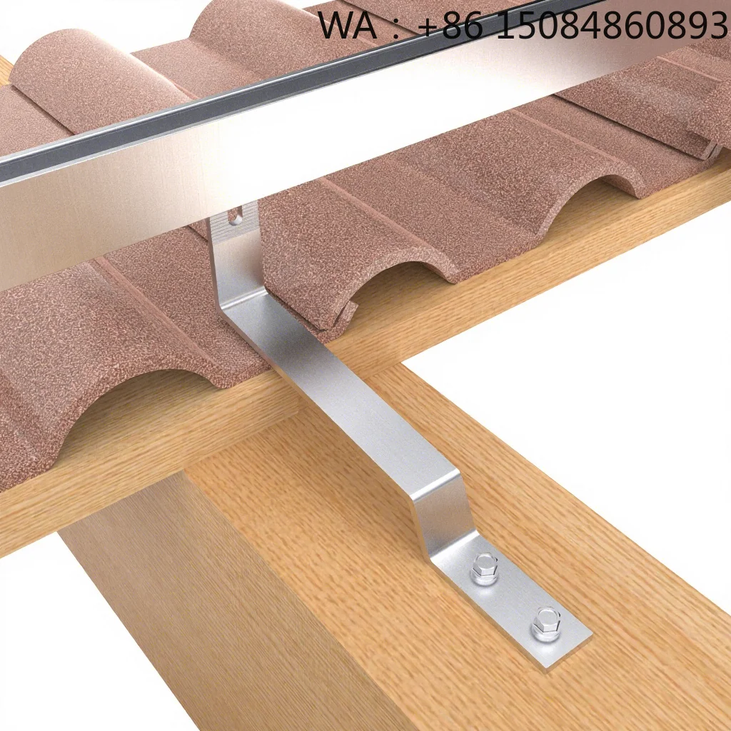 SUS304 Stainless Steel Slate Roof Solar Hook, PV Racking Structure Accessories, Anti Rust Solar Energy Fittings for Long Term Ou