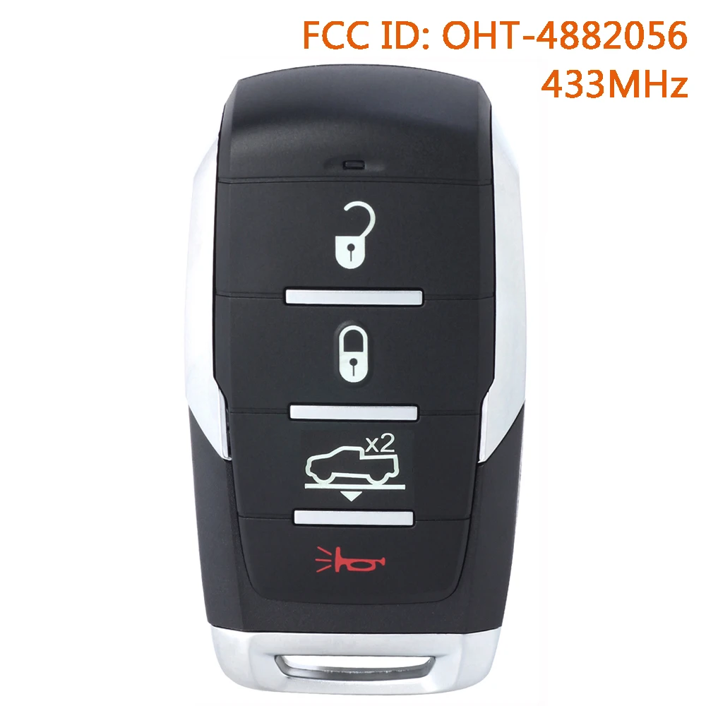 

OHT-4882056 Remote Key Fob for Dodge for Ram 1500 Pickup Limited 2019 2020 2021 2022 2023 2024 4A Chip 68291688AD 68442906AB