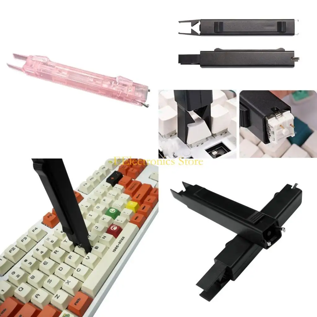 

B03C 2 in 1 Keycap Remover and Switches Puller Ergonomic for Seamless Mechanical Keyboards Keycaps Cleaning Tool