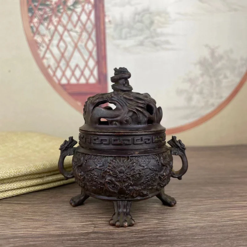 Antique Style Nine Dragon Incense Burner Ornament Chinese Style Incense Burner Home Use Aromatherapy Burner Home Living Room Dec