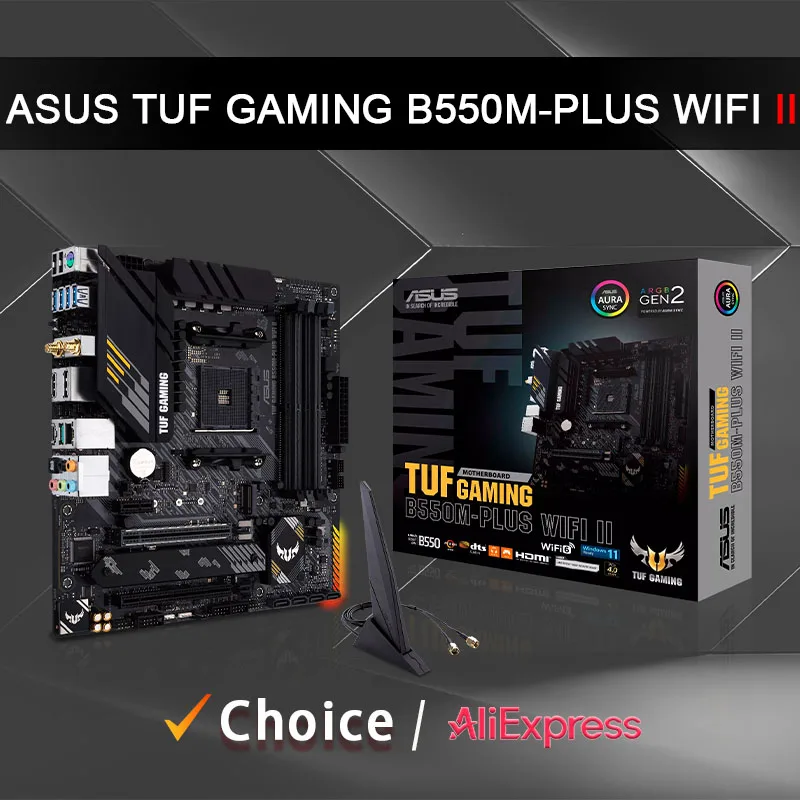 

ASUS TUF GAMING B550M PLUS WIFI II New AMD B550 micro ATX Support Ryzen 5000 series Motherboard Socket AM4