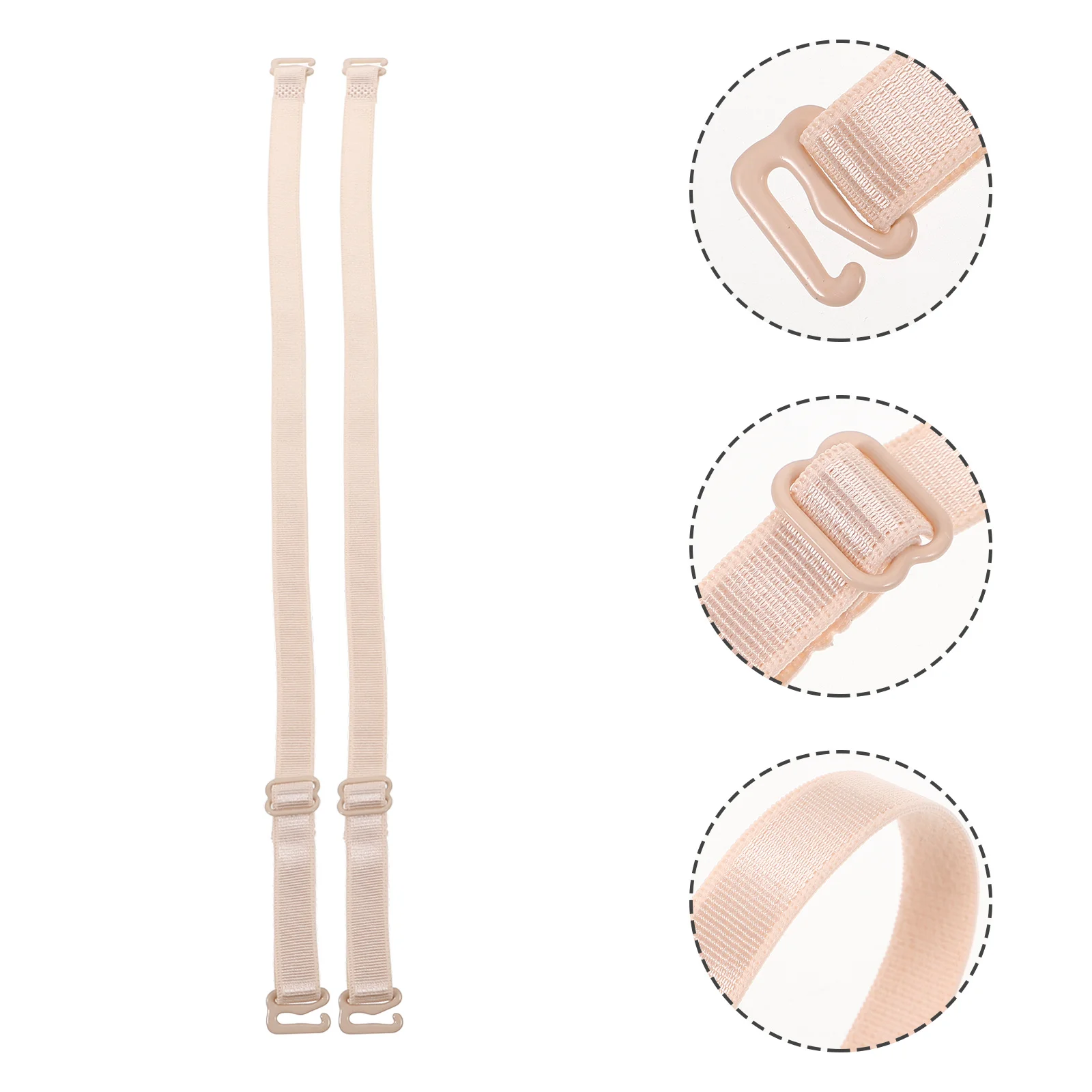 

2Pairs Elastic Adjustable Bra Straps Removable Anti-Skid Shoulder Straps Replacement Decorative Bra Accessories for Women