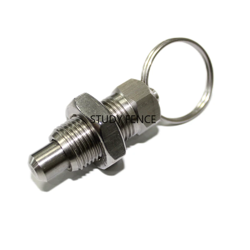 2pcs Stainless Steel Plunger Pull Ring Spring Pin, Ring Indexing Pin, M6-M16 Positioning Spring Pin, Hardware Accessories