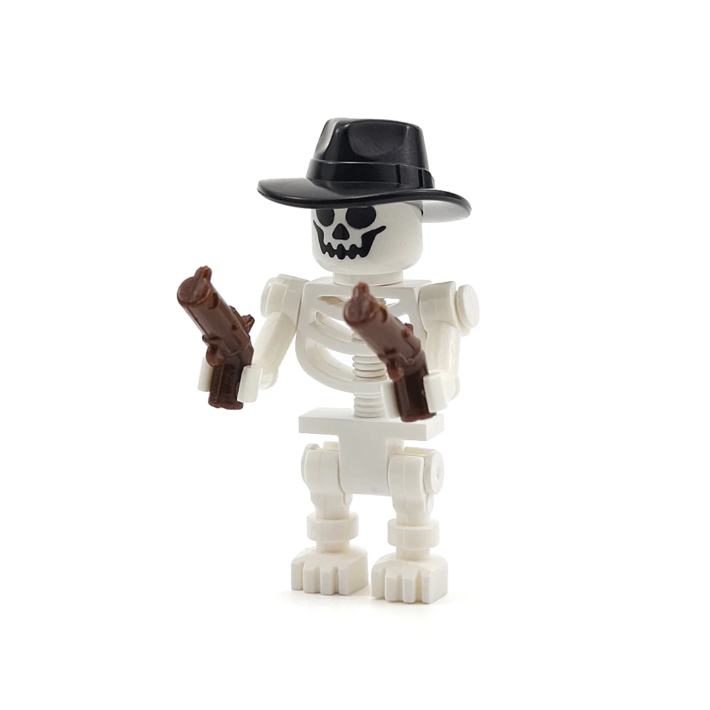 MOC Halloween Skeleton Armee Mini Puppe Bausteine DIY Zusammengebaute Bausteine Charakter Puppe Skelett Pferd Ornamente Spielzeug