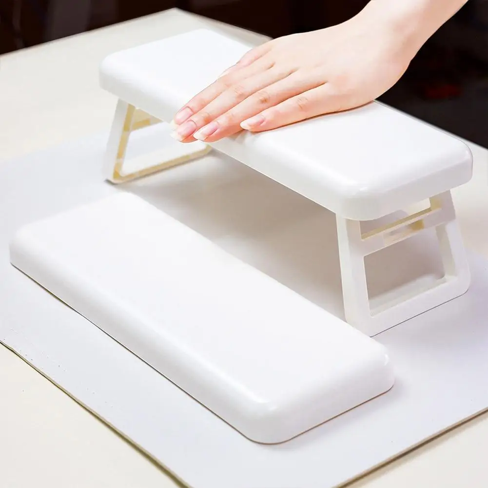 Folding Nail Hand Manicure Rest Arm Stand Pillow Cushion Mat Holder Armrest Salon Desk Table Practice Support Polish Sponge O1T5