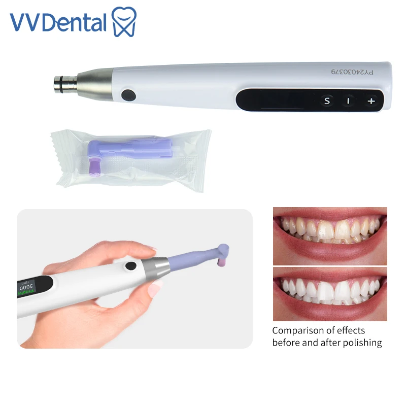 

VVDental 3000rpm Rechargeable Dental Cordless Polishing Wireless Electric Motor With Prophy Angles Machine Prophy Motor