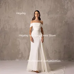 Heyday Chiffon Boat Neck Mermaid Watteau Train Classics Draped Luxury Formal Occasion Evening Party, Pretty Dresses, 2023