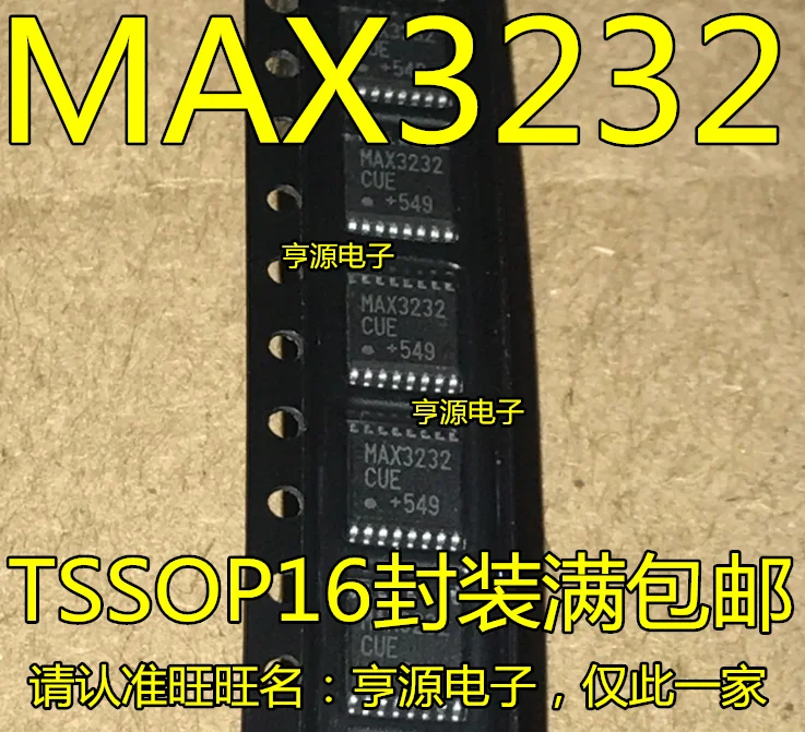 

（10PCS/LOT） MAX3232 MAX3232EUE MAX3232CUE TSSOP16 RS-232