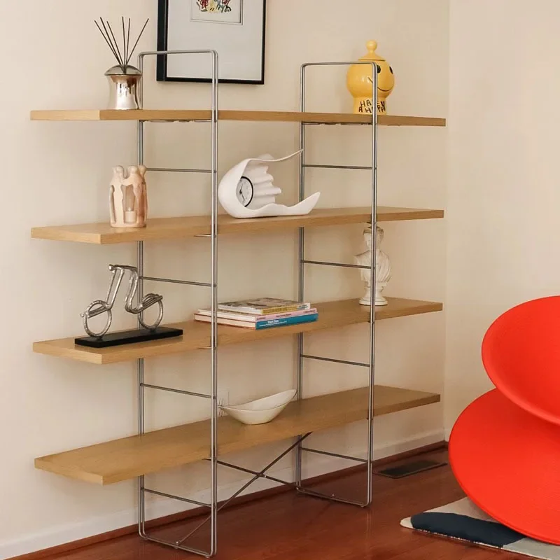 Floor-to-ceiling shelves Multi-layer simple storage storage shelves Medieval decorative wall ornaments display shelves