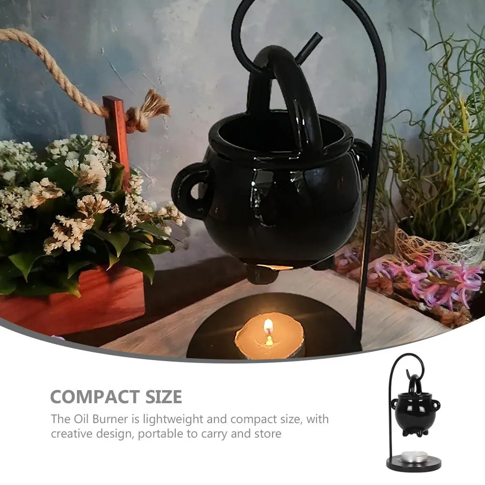 

Hanging Ceramic Cauldron Oil Burner Essential Wax Melt Burner Tea Light Holder Diffuser Aromatherapy Fragrance Warmer