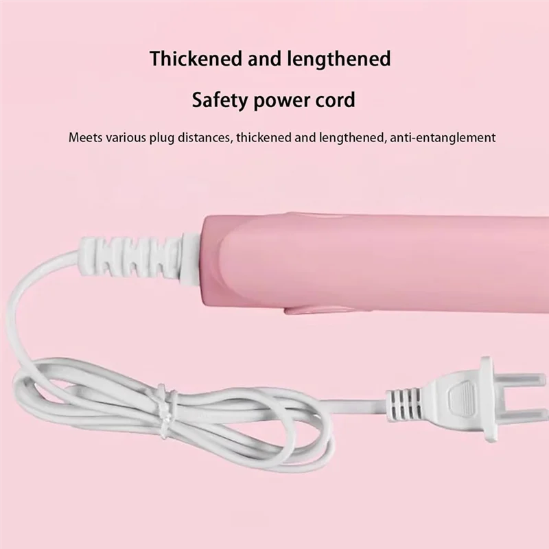 A99T 2-In-1 Hair Straightener & Curler Mini Hair Curler Design For Short Hair Mini Dual Purpose Curling Iron US Plug