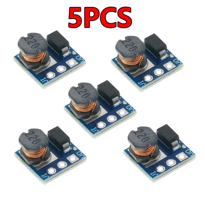 5PCS DC DC 1.8V 2.5V 3V 3.3V 3.7V To 5V Step Up Power Supply Voltage Boost Converter Board Module Regulator 18650 Li-on Batery - view 2