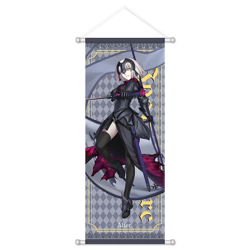VIKAMA Dark Gothic Lady Anime Wall Hanging Tapestry Black Dress Character Art Cloth Poster for Bedroom Living Room Goth Decor
