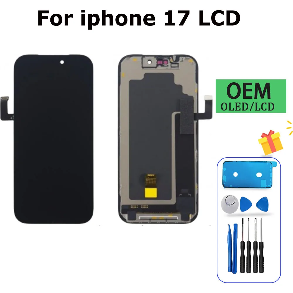 OLED Incell Pantalla LCD For iPhone 17 Display 3D Touch Screen Digitizer For 17 Screen Replacement Assembly Incell +Tools