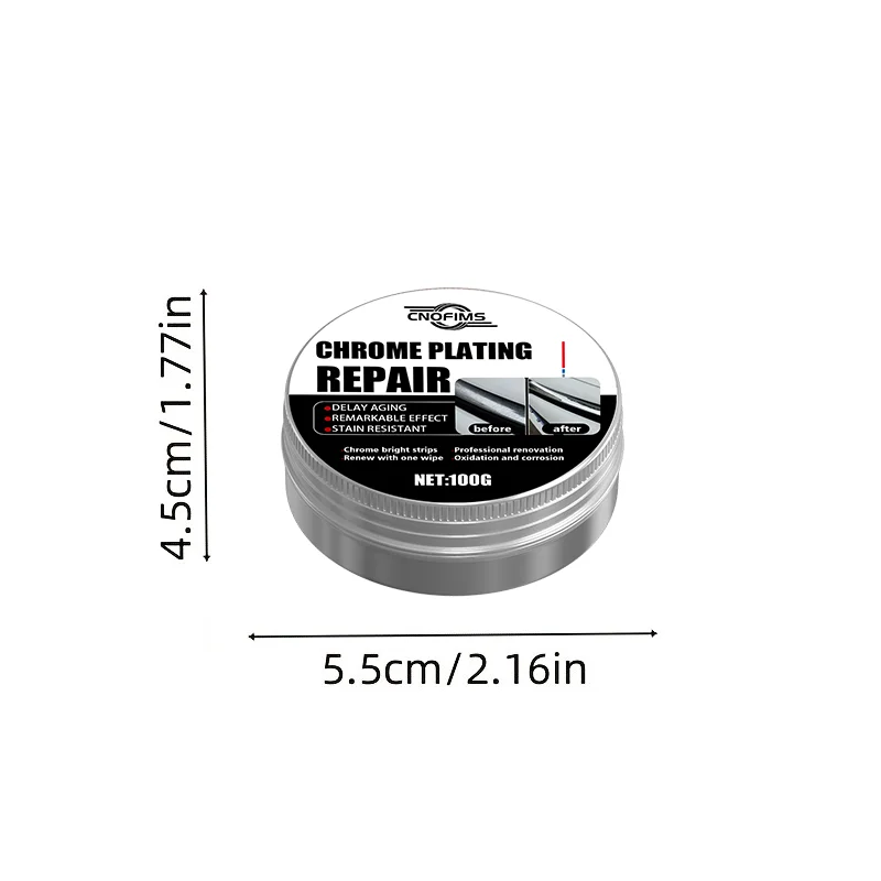 Chrome Polish with Sponge for All-Vehicle Oxidation Removal And Shine Revival Auto Care Product view 5