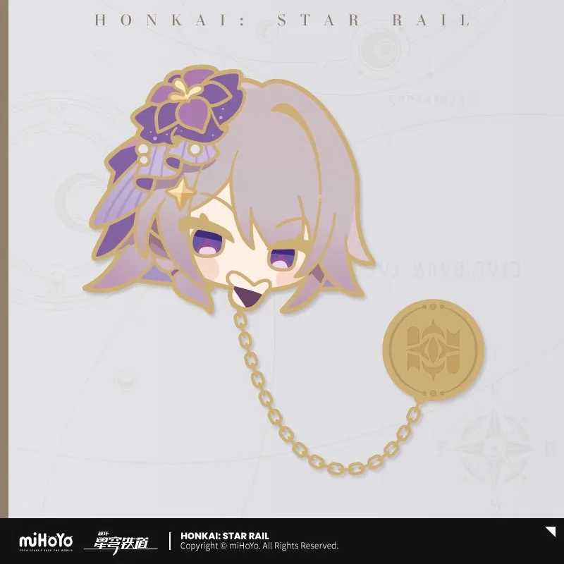 사전 판매 miHoYo 공식 정품 Honkai Star Rail POM 전시관 시리즈 금속 배지 SUNDAY March 7th Cosplay Anime Game