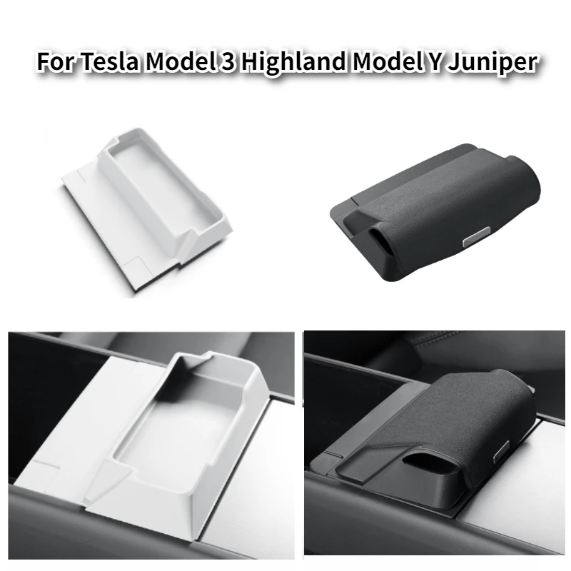 

Для Tesla Model Y Juniper Model 3, органайзер для хранения с центральным управлением, лоток для хранения очков, держатель для телефона, аксессуары