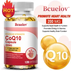 Bcuelov 200mg 3x High Absorption Coenzyme Q10 Softgels Vegetarian Gluten Free Heart Healthy Energy