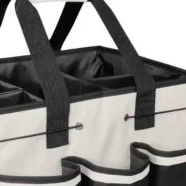 Garden Tool Caddy Bag With Shoulder Strap, Multi-Compartment Storage Organizer For Cleaning Supplies Gardening Accessories