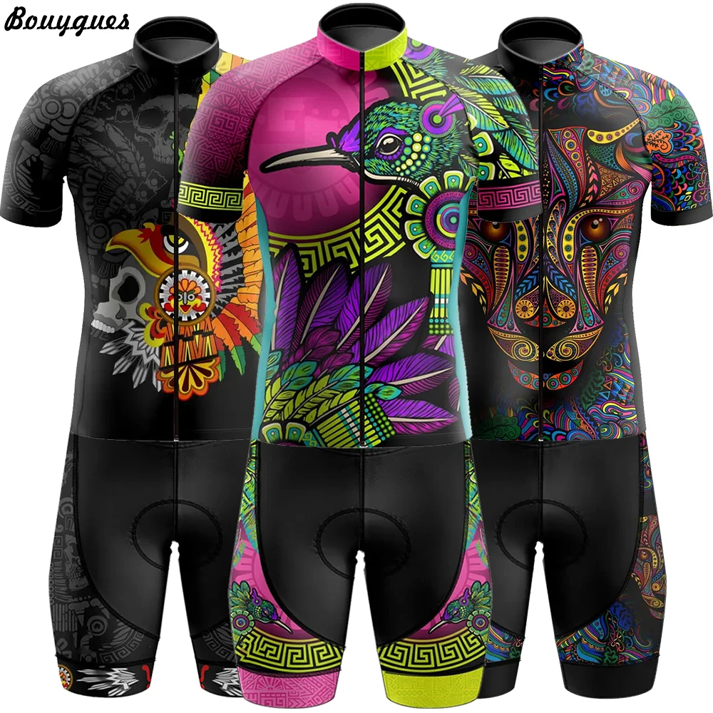 New Mexico Men Triathlon Short Sleeve Cycling Jersey Sets Maillot Ropa Ciclismo Outdoor sports Bicycle Clothing Bike Shirts