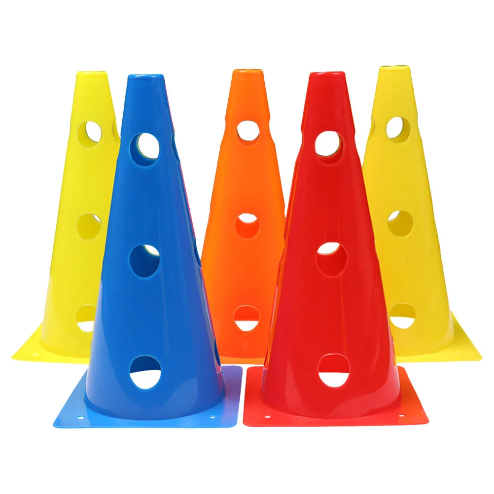 5 Pcs Flag Bucket Small Cones or Soccer Training Equipment Stackable