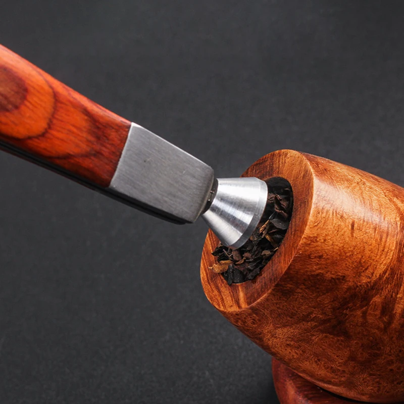New Wooden Smoking Pipe Cleaner Tobacco Cigar Pass Needle Drill Pipe Cleaning Tool 3 In 1 Tobacco Pipe Presser Pressing Rod view 4