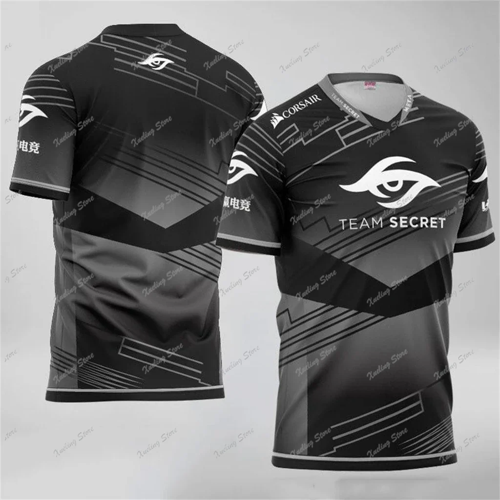 

Новинка 2024, летняя мужская форма CSGO DOTA2, майка для киберспорта, Secre Ti9, быстросохнущая одежда для любителей команды, повседневная футболка