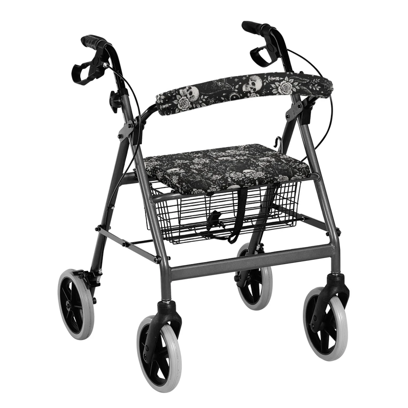 Coloranimal Cat and Rose Set of 2 Walker Cover Easy Install Rollator Walker Seat Cover for Ladies